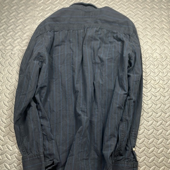 American‎ Rag Mens Navy Blue Casual Button Down Shirt Size L - Picture 3 of 6